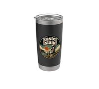 Estatua Moai Isla de Pascua Rapa Nui Vaso térmico de acero inoxidable de doble pared
