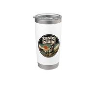 Estatua Moai Isla de Pascua Rapa Nui Vaso térmico de acero inoxidable de doble pared