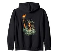 Estatua Negra de la Libertad, EE.UU., Mes de la Historia Sudadera con Capucha