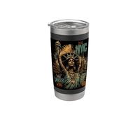 Estatua Negra de la Libertad, EE.UU., Mes de la Historia Vaso térmico de acero inoxidable de doble pared