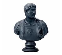 Estatua negra del emperador romano de Adriano, escultura de museo, copia