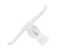 Estatua Nórdica Masculina de Resina de Color Claro, Adorno Artesanal | Escultura de Retrato Modelado Abstracto, Superficie Lisa y Delicada, Prop Prop para Mesa Plana