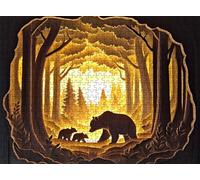 Estatua Oso Puzzle de 1000 Piezas, Juego de Mesa Familiar de Madera - Rompecabezas Adultos para Toda La Familia, Rompecabezas Educativo DIY y Antiestrés - con Mapa de Referencia, 75 x 50 cm f0-145