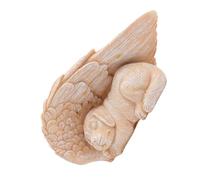 Estatua para Perros, Estatua de ángel para para Dormir Al Aire Libre con Alas LED LED LECHOS DIRABORADORES Memorial Stone Dog Grave Marcadores de ángel de Masa Al Aire Libre para
