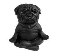 Estatua Perro Meditación - 6x6,5x9cm Estatua Bulldog Buda Meditando, Escultura Perro Meditación Resina | Figurilla Perros Zen Yoga | Resina, Detalles Pintados, para SUVs Camiones Coches Autocaravanas