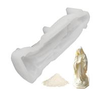 Estatua religiosa de la Virgen María - Moldes de fundición de resina reutilizables | Bandeja de hornear de gelatina de hielo para suministros de fabricación de velas, molde de cera para decoración de