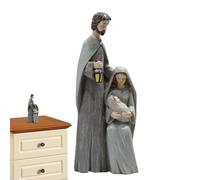 Estatua Sagrada - Ornamentación Fe, Detalle Religioso | Figura Natividad Resina Sagrada, Decoración Artesanal Devocional Grande, Acabado Maravilloso Natividad Artesanía, Escultura Coleccionable Para E