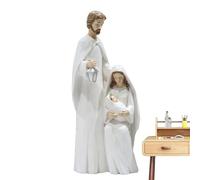 Estatua Sagrada - Ornamentación Fe, Detalle Religioso | Figura Natividad Resina Sagrada, Decoración Artesanal Devocional Grande, Acabado Maravilloso Natividad Artesanía, Escultura Coleccionable Para E