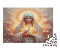 Estatua Sagrada Puzzle para Adultos Puzzle de 1000 Piezas Aura Divina Relajación Interacción Familiar Decoración Hogar 38x26cm/1000pcs