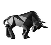 Estatua taurina Escultura Estatuilla alcista Estatuilla de toro Resina nórdica creativa Artesanía de buey Decoración moderna para el hogar Sala de estar Oficina Escaparate Decoración Adorno Regalos d