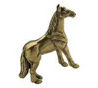Estatua tradicional de caballo de batalla asiática en miniatura, con base sólida, para coleccionar, escritorio, decoración cultural, antigua, caballo chino, miniatura, decoración del hogar