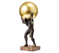 Estatua y Escultura de Atlas sosteniendo el Mundo, Figura Decorativa de Luchador, Escultura de Pelota levantada, Adorno Creativo para Oficina y Sala de Estar, Resina de 33 cm