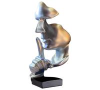 Estatuas abstractas de aboxoo ""El Silencio es Oro"", objetos decorativos modernos y sencillos, figura de resina, decoraci n de escritorio para ofi