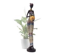 Estatuas africanas - Figuras femeninas coleccionables, escultura cultural hecha a mano de resina, elegante decoración de mesa étnica, pieza de acento detallado para tu hogar | Figura decorativa para