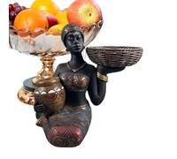 Estatuas Africanas Para Decoración Del Hogar - Mujer Sentada De Resina