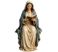 Estatuas cristianas de interior | Escultura decorativa de mesa para lectura sentada | Escultura religiosa | Para la capilla, la iglesia, la biblioteca, el dormitorio, el apartamento, el salón, la casa