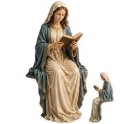 Estatuas cristianas | Figura de lectura sentada | Figura católica | para capilla, iglesia, estantería, dormitorio, apartamento, cocina, sala de estar, hogar