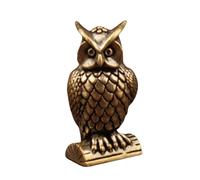 Estatuas de animales de latón, estatuilla de búho, esculturas, adorno para estantería, gabinete, decoración del hogar, centros de, regalo, estatua de búho de latón, escultura de escritorio, de en