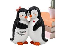Estatuas de animales, decoración romántica de habitación de resina, estatua de pingüino de pareja, figuras de animales, para boda, Navidad, cumpleaños, día de San Valentín, mujeres, hombres