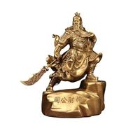 Estatuas de Buda para decoración del hogar Artesanías de latón Adornos de Guan Gong Estatua de Buda Dios de la Riqueza Tienda Caja registradora Feng Shui Decoración Coleccionables y Figuras