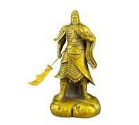 Estatuas de Buda para decoración del hogar de pie Guan Gong Latón Yuanbao Adornos Decoración de Oficina Artesanía del Hogar Estudio Estantería Decoración Escultura Coleccionables y Figuras