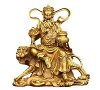 Estatuas de Buda para decoración del hogar Escultura de Dios de la Riqueza Estatua de Buda de latón Adornos Adoración en el hogar Escultura Feng Shui Decoración de Escritorio de Oficina Coleccionables