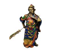 Estatuas de Buda para decoración del hogar Esmalte Pintado a Mano Adornos de Bronce Antiguo Esculturas de Guan Gong Decoración del hogar Artesanía Encimeras de Entrada Coleccionables y Figuras