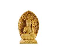 Estatuas de Buda para decoración del hogar Mini estatuilla de Buda Adornos de Talla de boj Estatua de Buda de Madera China Que Guarda el Santuario Mil Manos Escultura de Guanyin Decoración del hogar
