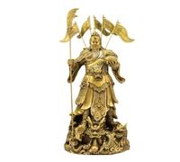 Estatuas de Buda para decoración del hogar, Sala de Estar, estantería de latón, Adornos de Guan Gong, decoración del hogar, Oficina, Manualidades Creativas para adoración, coleccionables y Figuras