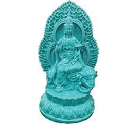 Estatuas de Buda Quan Yin Montando una estatuilla de Elefante, Escultura de la Diosa de la Misericordia y la compasión Kwan Yin/Kuan Yin, decoración Feng Shui