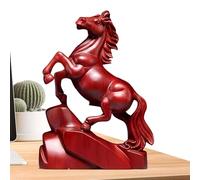 Estatuas de caballo para decoración del hogar, esculturas de madera talladas a mano, decoración de caballo con significado exitoso para el hogar, para oficina, sala de estar, mesa, Año Nuevo chino