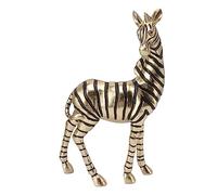 Estatuas de Cebra de Resina, Figuritas de Animales Simuladas Antideslizantes Vívidas Doradas para Decoración del Hogar