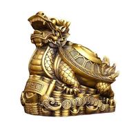 Estatuas de decoración del hogar Metal Dragón Dragón Tortuga Adornos Craft para el hogar Adornos Feng Shui Wealth Sculture Entrada de la Mesa Camino Decoración del hogar Figuras (s) de Escritorio (un