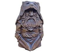 Estatuas de dioses nórdicos, estatua de Odin Odin Thor Tyr Ulfhednar Statue Nórdica Estatua Viking Arte Ornamentos para el hogar Decoración de jardines al aire libre (Uffrah Delnar - Doble espada)