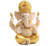 Estatuas de Ganesha Ganesha, Diwali Hindu Indian Golden Ganesha Idol, 4.1x2.4x5.5 pulgadas Dios hindú Lord Ganesha Estatua de elefante para la oficina en el hogar Mesa de estantería adornados Diwali