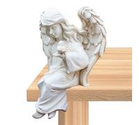 Estatuas de jardín de ángel al aire libre | Escultura decorativa vintage | Figura celestial para césped, terraza, terraza | Elemento artístico para exterior tranquilo