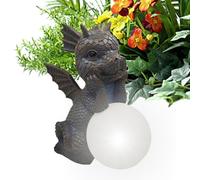 Estatuas de jardín de dinosaurio de resina, luces solares para el hogar y el jardín, linternas solares de dinosaurio para exteriores, luces solares para decoración de dormitorio, luces solares de
