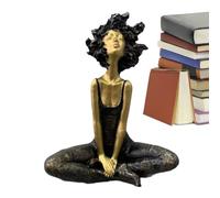 Estatuas De Niña para Decoración del Hogar | Figurillas Coleccionables Niña Afro Decoración De Mesa Étnica - Escultura Artística para Salón Hotel Restaurante Estantería Cafetería Estudio Apartamento