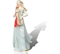 Estatuas de niñas de cerámica Figuras de Porcelana Escultura Musical, Música de la Dama decoración del hogar, Elegantes Decoraciones de Escritorio de Figura de Arte, Excelentes artesanías de Regalo,