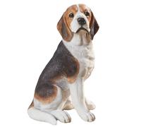 Estatuas de perro sentado en el jardín, escultura de beagle de simulación, figuras impermeables para exteriores, decoración para patio, césped, patio, patio, adornos,