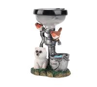 Estatuas de Resina Estatua del Jardín Luces de Animales Solares Caprichosas Decoración Al Aire Libre para Jardinería de Patio Hogar Dulce Hogar de Bienvenida Decoración de 12 Cm (2)