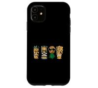 Estatuas de Tiki y piña al revés para Parejas de Swingers Carcasa para iPhone 11