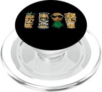 Estatuas de Tiki y piña al revés para Parejas de Swingers PopSockets PopGrip para MagSafe