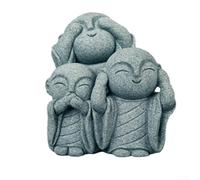 Estatuas decorativas de Buda para Zen No Evil See Speak Hear for Home Serenity (B)