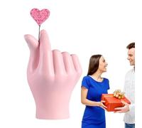 Estatuas estéticas de dedo, escultura de manos de corazón - escultura de resina, decoración de gesto moderno, adornos de oficina creativos, decoración del hogar para salón, biblioteca, mesa de café