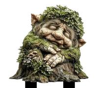 Estatuas genéricas de Fairy Garden, Tree Man and Earth Goddess, 2D Acrylic Flower Pot Decor, Outdoor Ground Inserte for Yard, Lawn, Patio, Unique Garden Accessories