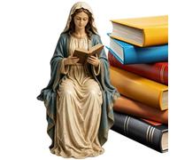 Estatuas religiosas | Decoración de escultura de mesa de lectura sentada | Figura católica | para el hogar, sala de estar, cocina, apartamento, dormitorio, estantería, iglesia, capilla