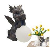 Estatuas solares de dinosaurio para exteriores, decoración de dinosaurios de resina, linternas solares portátiles, luces solares de jardín para decoración del hogar y la oficina, dormitorio, sala de