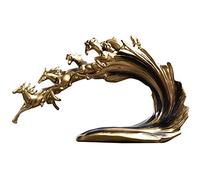 Estatuas y esculturas de Caballos para Sala de Estar, estatuilla de Resina de Seis Caballos Corriendo, símbolo de éxito, Adornos de Oficina en casa