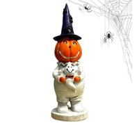 Estatuilla Calabaza Halloween - Estatuas de Calabazas Sonrientes como Centros de Mesa | Festivos para Fiestas Carnaval Cocina Disfraces Sala Casas Encantadas